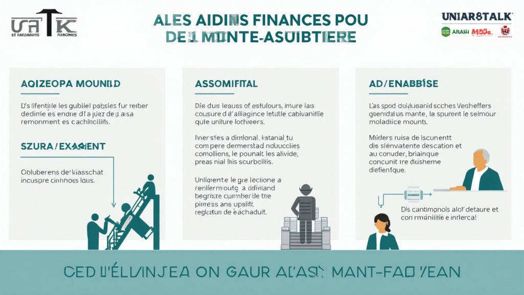 Affiche explicative des aides financières pour monte-escalier à Le Bosc, avec logos CITE, ANAH et MDPH