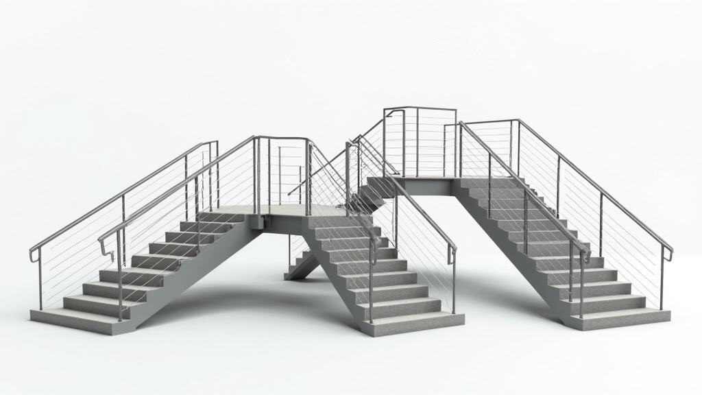 Comparaison des trois types de monte-escaliers : droit, tournant et extérieur, adaptés aux différentes configurations d