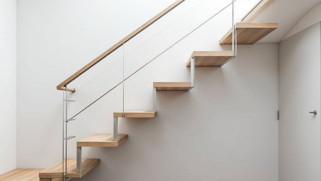 Comparaison visuelle de trois modèles de monte-escaliers installés dans un escalier