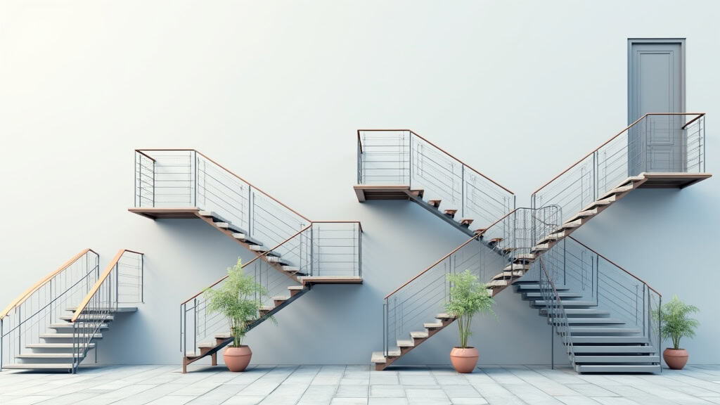 Comparaison visuelle des différents types de monte-escaliers en situation réelle