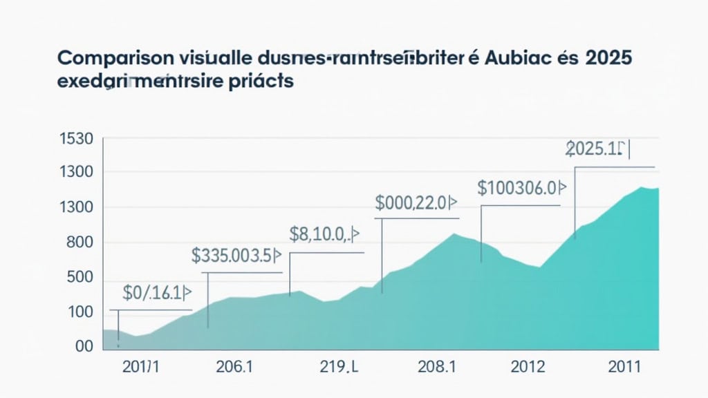 Comparaison visuelle des prix des monte-escaliers à Aubiac en 2025, avec graphique simplifié