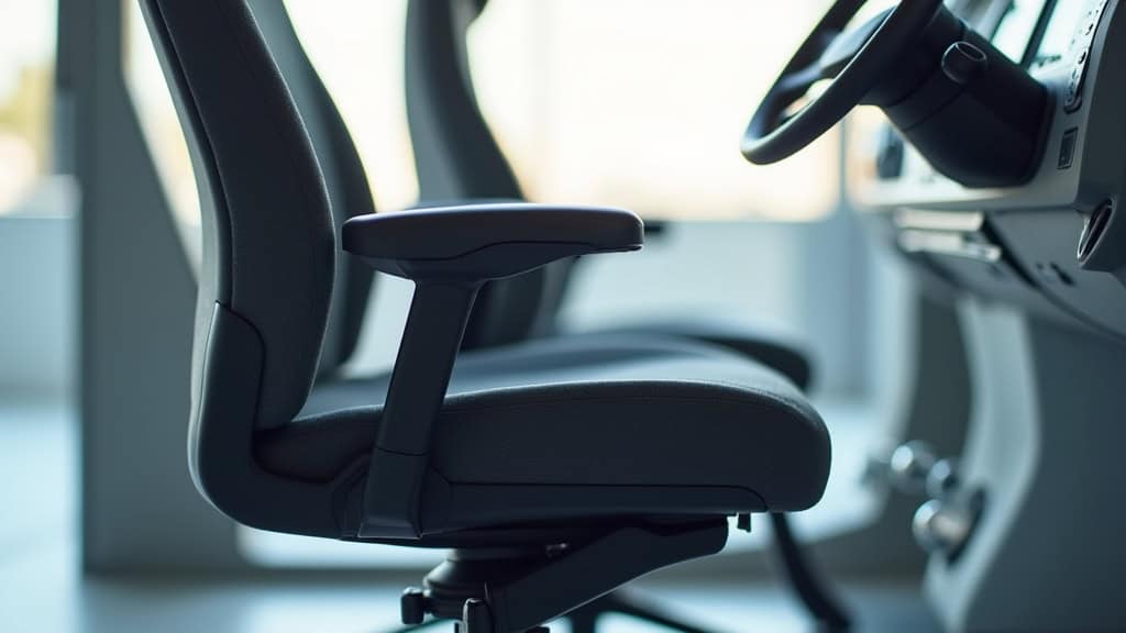 Détail du siège ergonomique d