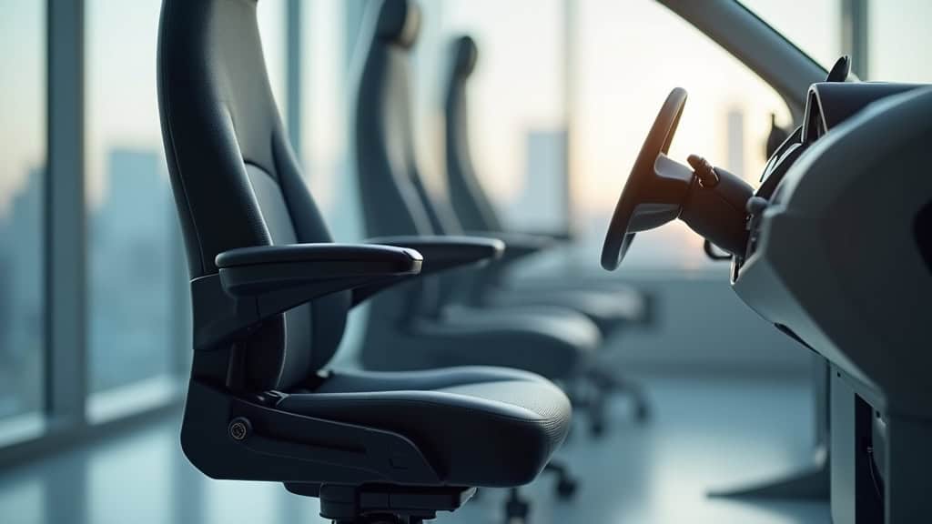 Détail du siège ergonomique d