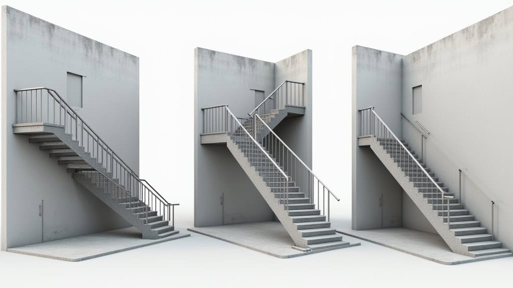 Différents types de monte-escaliers : droit, courbe, extérieur et plateforme élévatrice, adaptés aux domiciles d