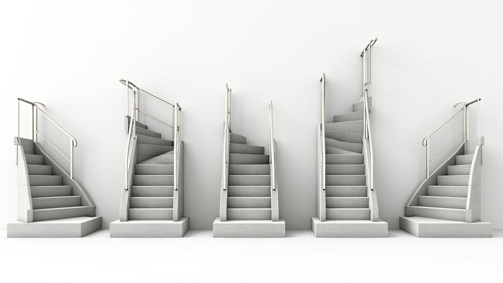 Différents types de monte-escaliers : droit, courbe, extérieur, plateforme et vertical, adaptés aux maisons de Beauquesne