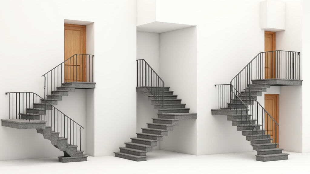 Différents types de monte-escaliers : droit, tournant et à plateforme, installés dans des maisons typiques de Courzieu