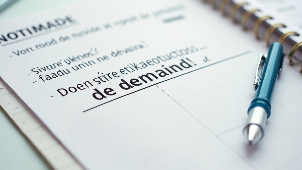 Document officiel de demande d