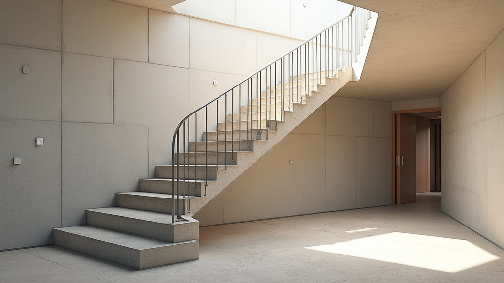 Escalier à Cernay-lès-Reims en cours d