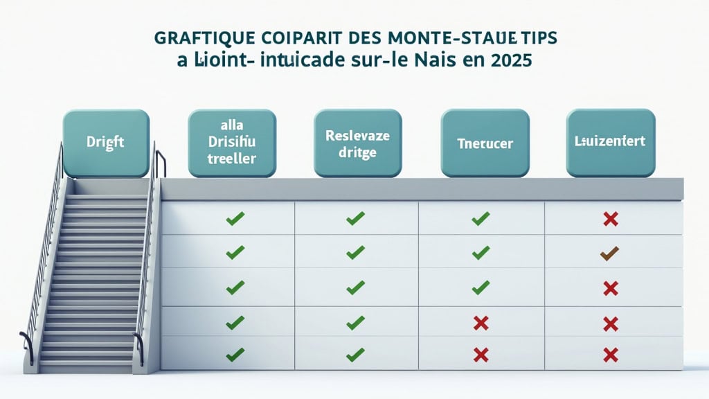 Graphique comparatif des prix des monte-escaliers à Saint-Christophe-sur-le-Nais en 2025 : droit, tournant, extérieur, plateforme