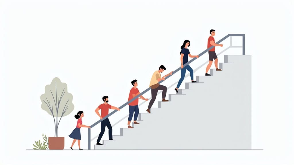 Infographie simplifiée des aides financières pour un monte-escalier à Chaumontel en 2025 : MaPrimeAdapt