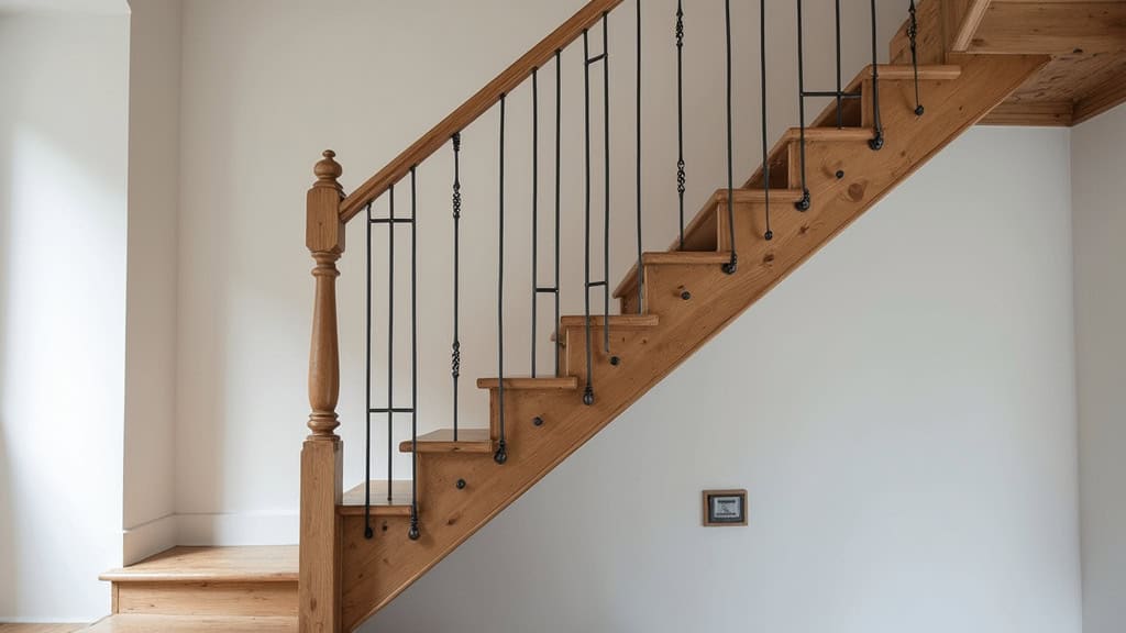Installation d’un monte-escalier droit dans une maison ancienne à Gourdon, avec rail fixé sur les marches