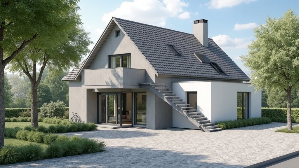 Installation d’un monte-escalier extérieur résistant aux intempéries à Emmerin