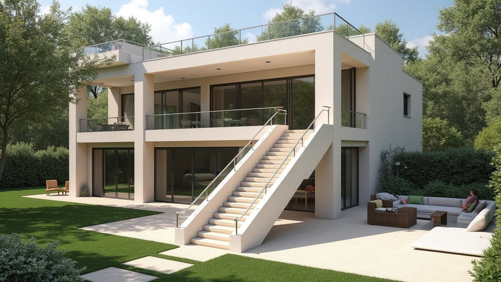 Installation d’un monte-escalier extérieur sur une villa à Châteauneuf-du-Pape