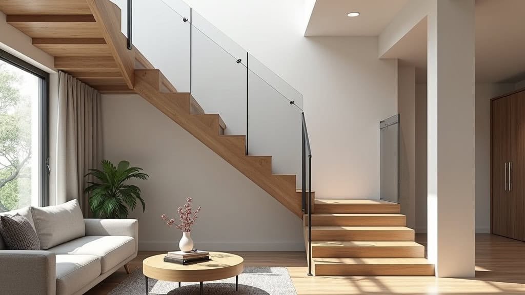 Installation d’un monte-escalier tournant dans un escalier avec virage à Lafox