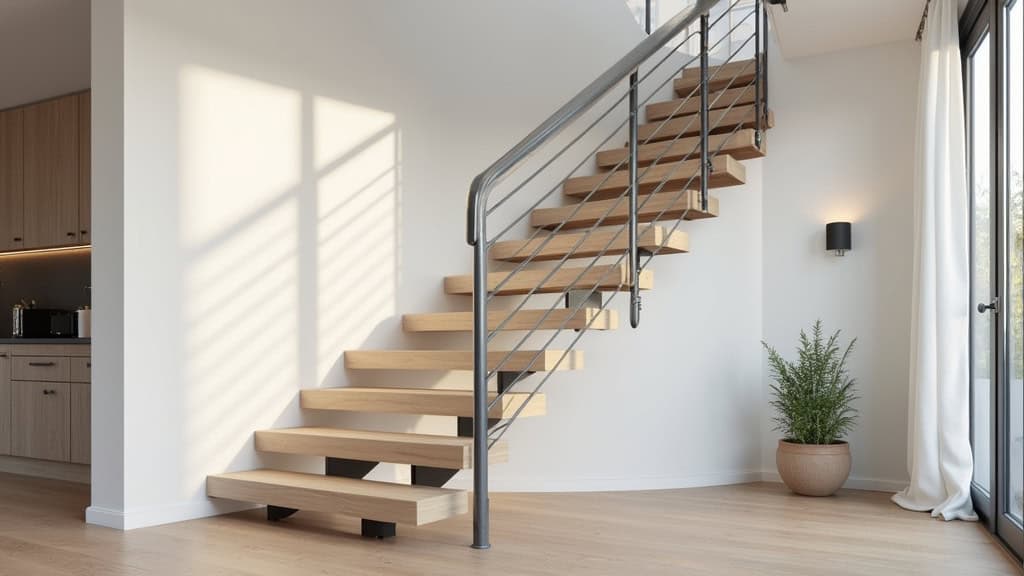 Installation d’un monte-escalier tournant dans une maison à Fournès