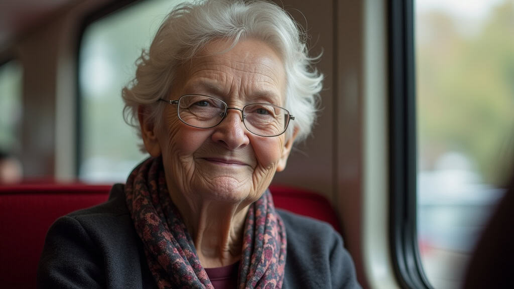 Mme Dubois, 82 ans, en train d