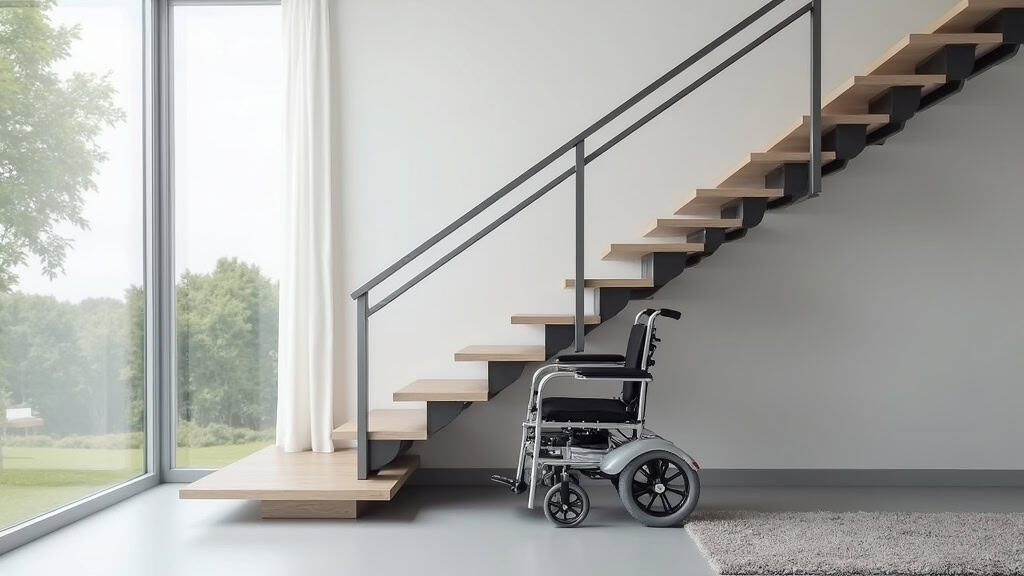 Monte escalier à plateforme pour fauteuil roulant à Cuffy