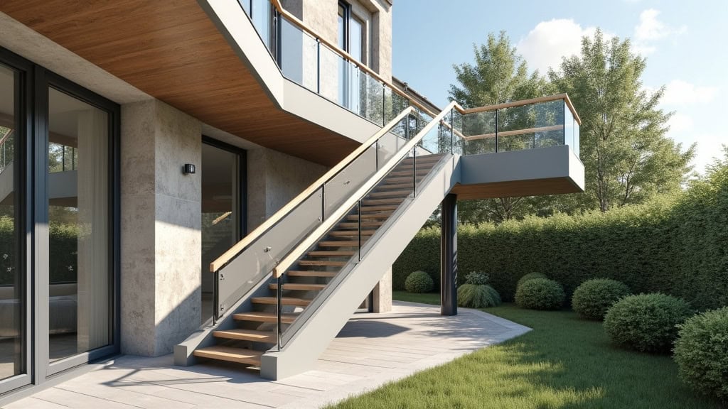 Monte-escalier tournant installé sur un escalier en colimaçon à Verneuil-l