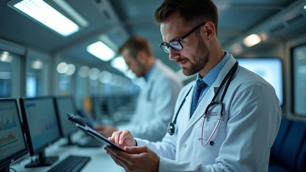 Technicien effectuant l