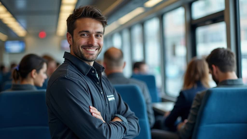 Technicien en train d