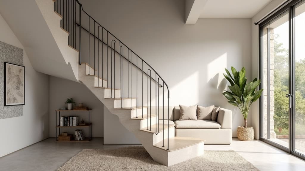 Monte-escalier tournant installé dans une maison à Algrange