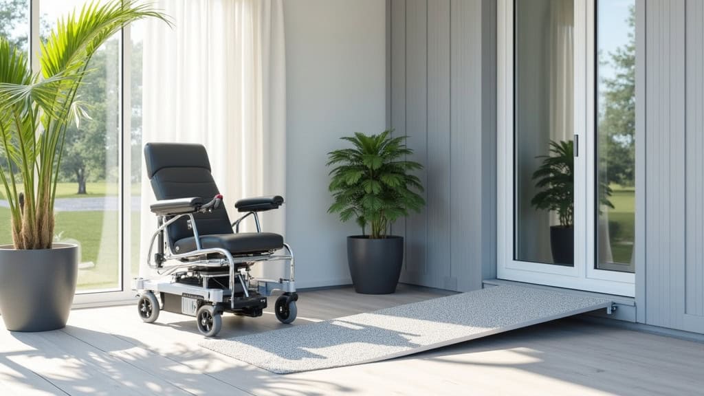Plateforme élévatrice pour fauteuil roulant installée à Amfreville-Saint-Amand