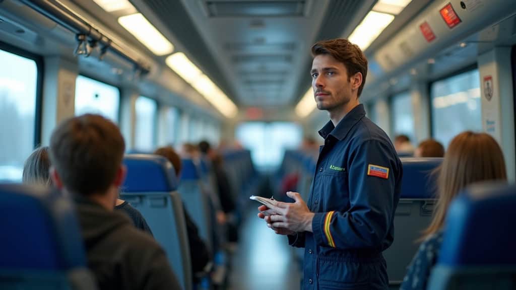 Technicien en train d