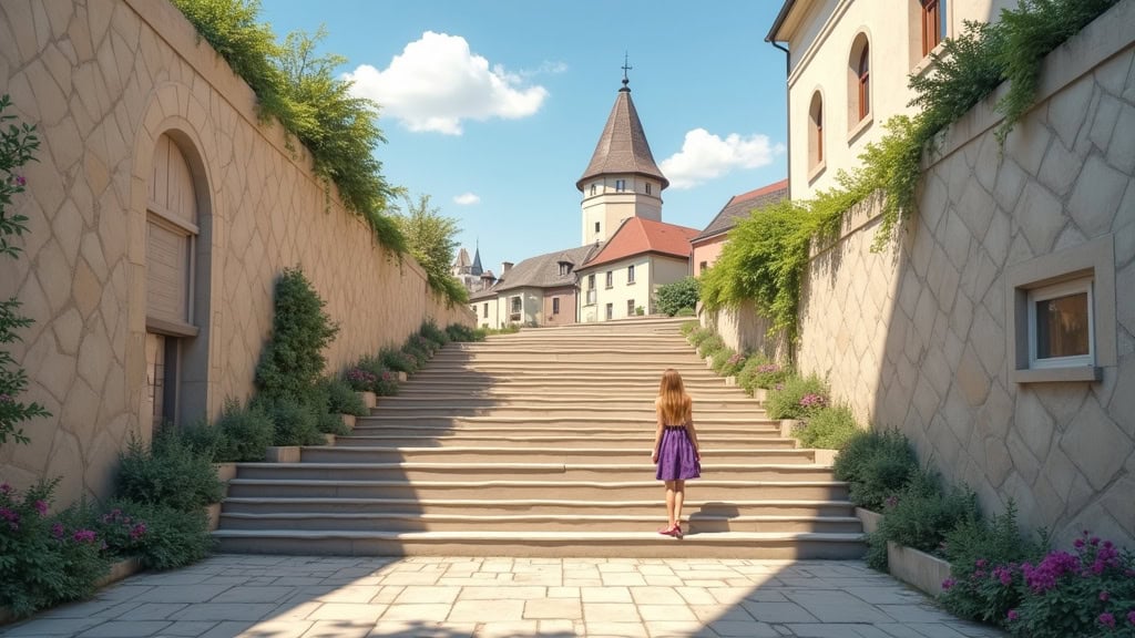 Monte-escalier assis-debout sur un escalier étroit à Saint-Clément-de-Rivière