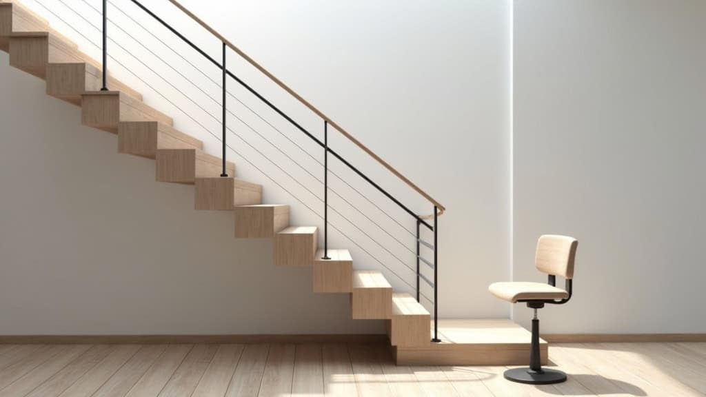 Monte escalier avec siège pivotant sur un escalier en colimaçon