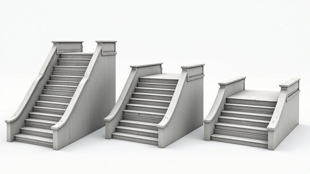 Comparaison des trois types de monte-escaliers : droit, courbe et plateforme, adaptés aux escaliers de Belle-Isle-en-Terre