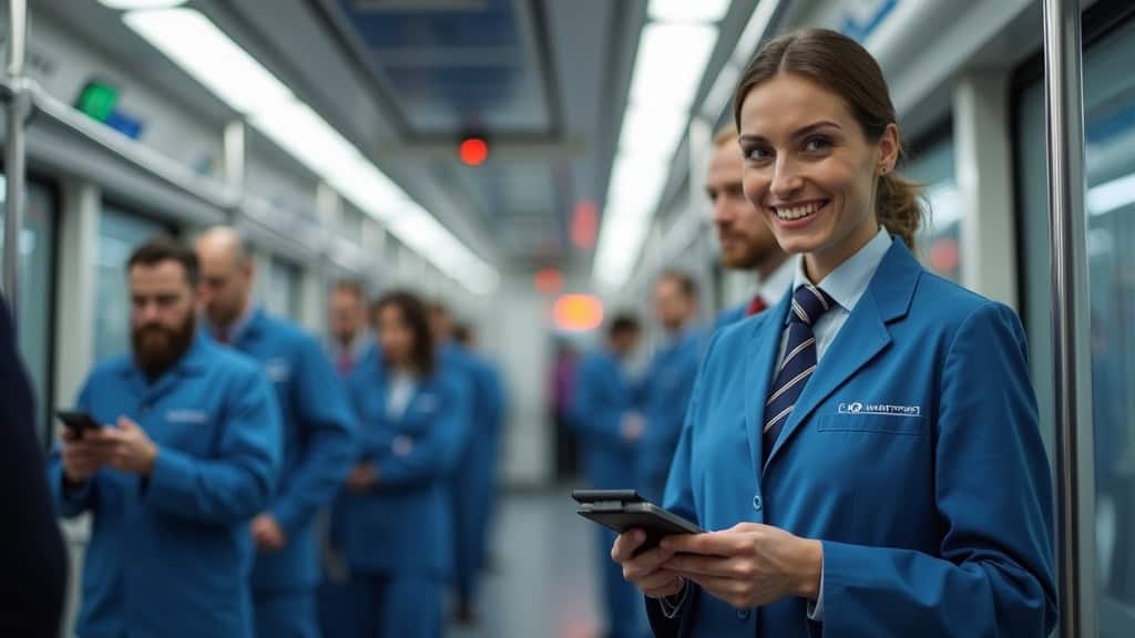 Technicien en train d