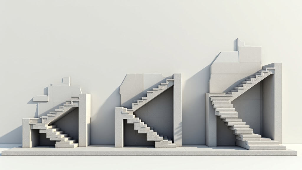 Comparaison des trois types de monte-escaliers : droit, tournant et plateforme, installés dans des maisons de Blan