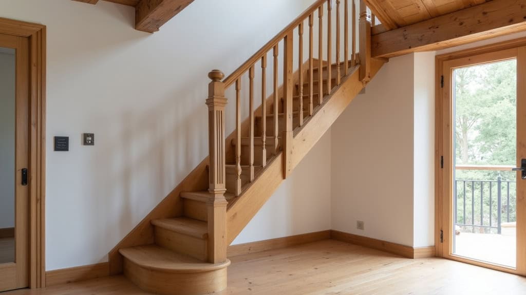 Monte-escalier droit installé sur un escalier en bois dans une maison traditionnelle de Bourbonne-les-Bains