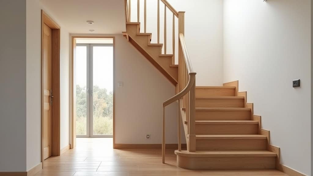 Escalier intérieur en bois d