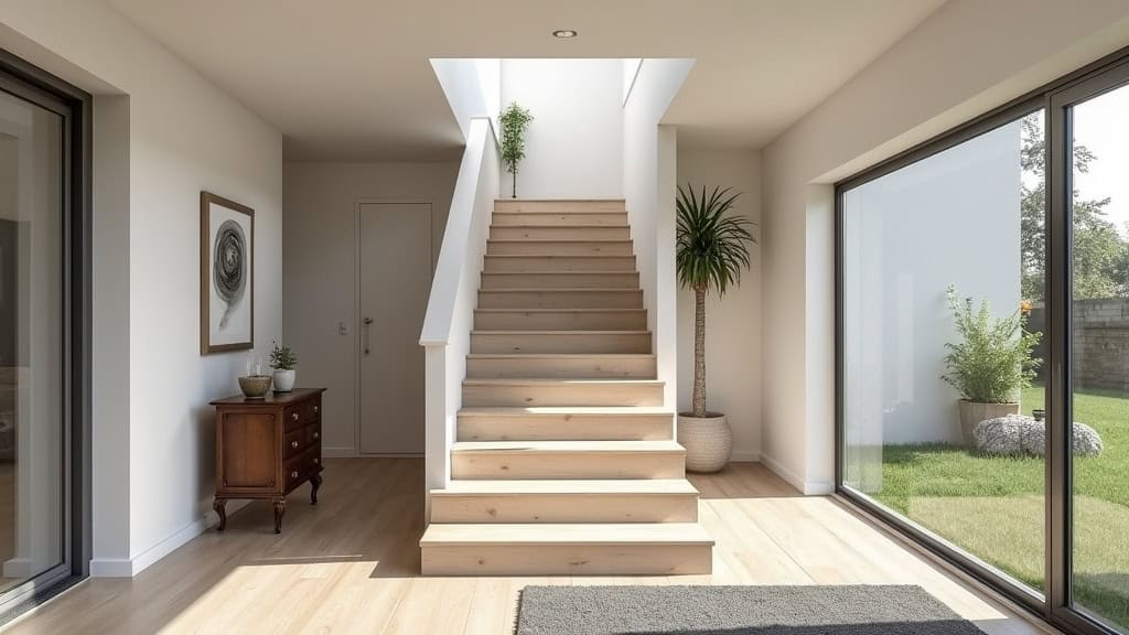 Monte escalier courbe installé dans une habitation à Bousbach