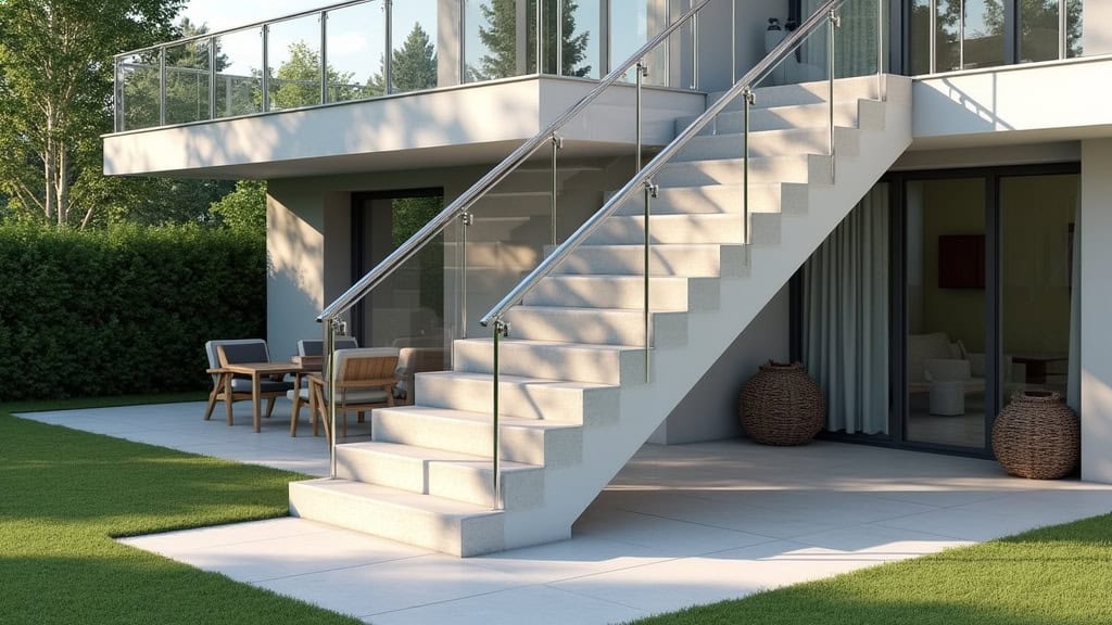 Monte-escalier extérieur installé à l