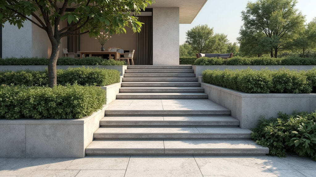 Monte-escalier extérieur installé sur un accès en pierre d