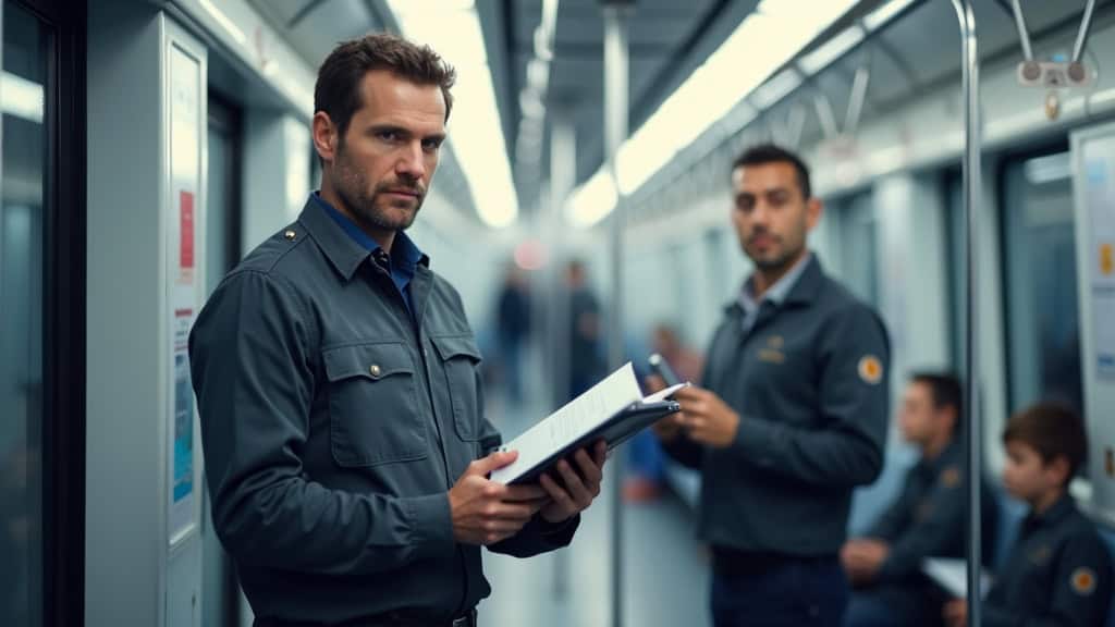 Technicien en train d