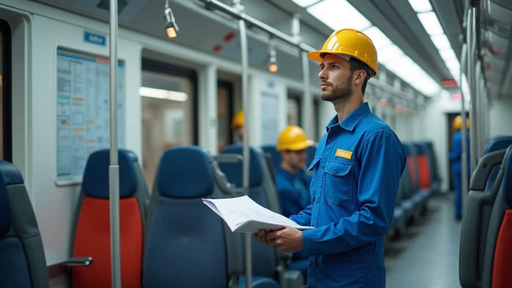 Technicien en train d