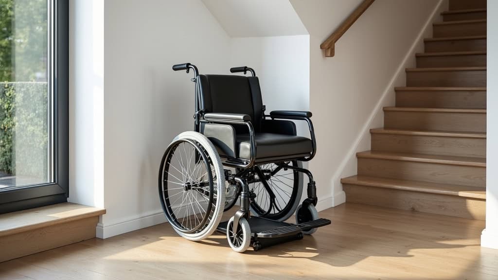 Plateforme élévatrice pour fauteuil roulant installée dans une maison à Bruges