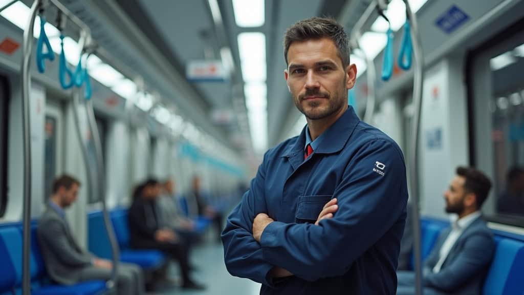 Technicien en train d