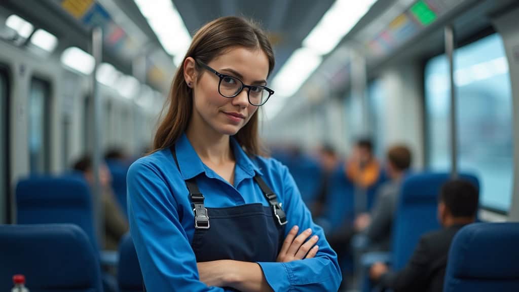 Technicien en train d