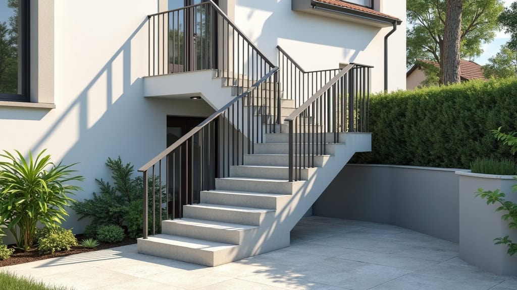 Monte-escalier extérieur installé à l