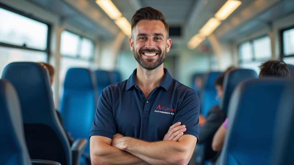 Technicien en train d