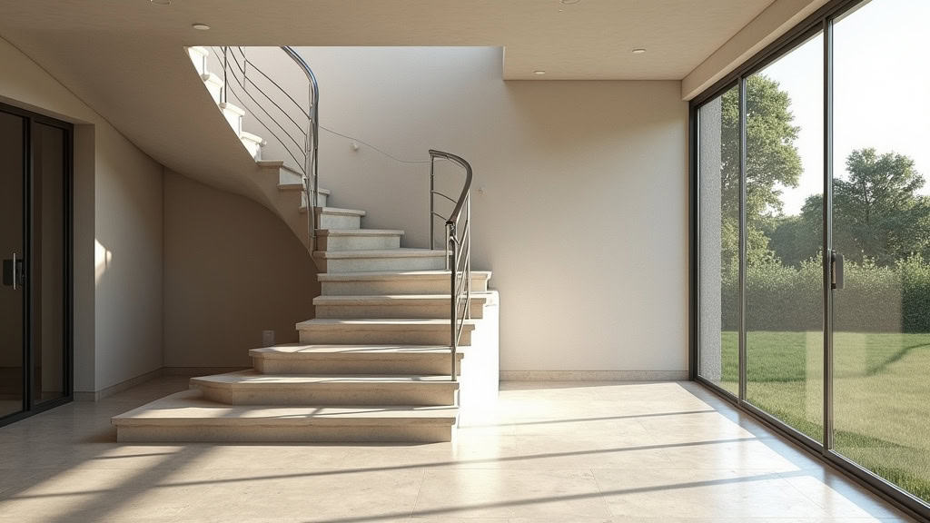 Monte-escalier droit installé sur un escalier en pierre à Cap-d