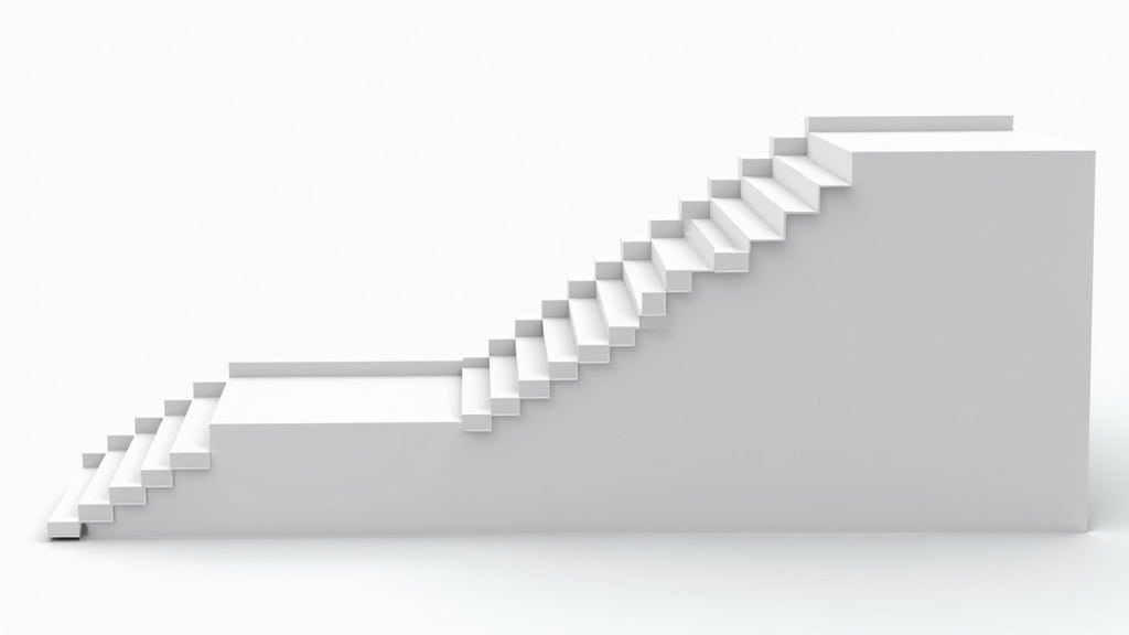 Comparaison visuelle de trois types de monte-escaliers : droit, courbe et plateforme, sur fond d