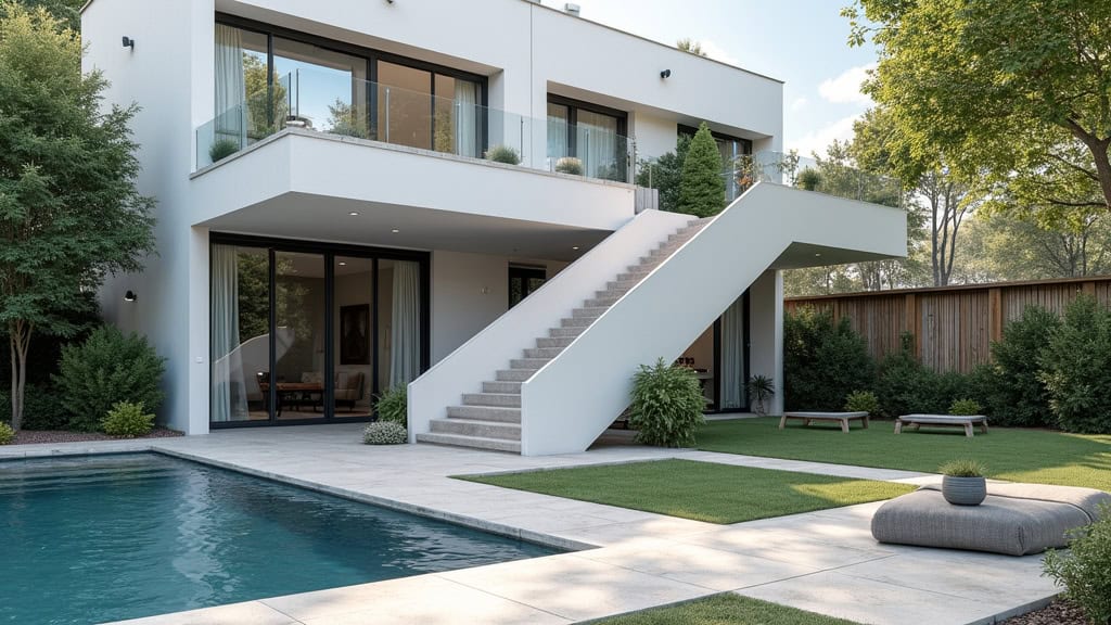 Monte-escalier extérieur installé sur l