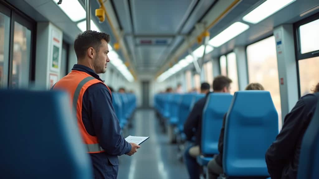 Technicien en train d