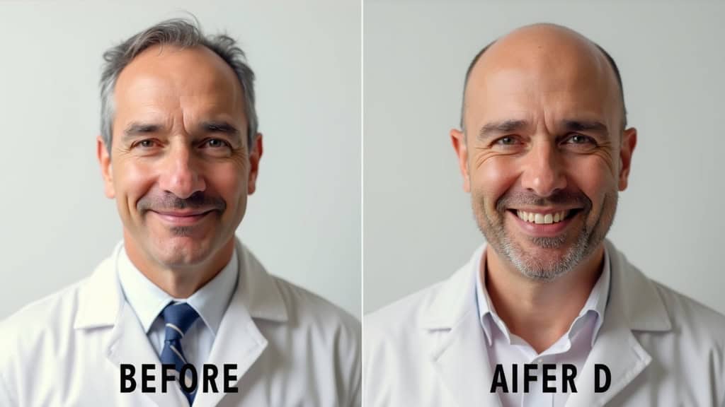 Comparaison avant/après d