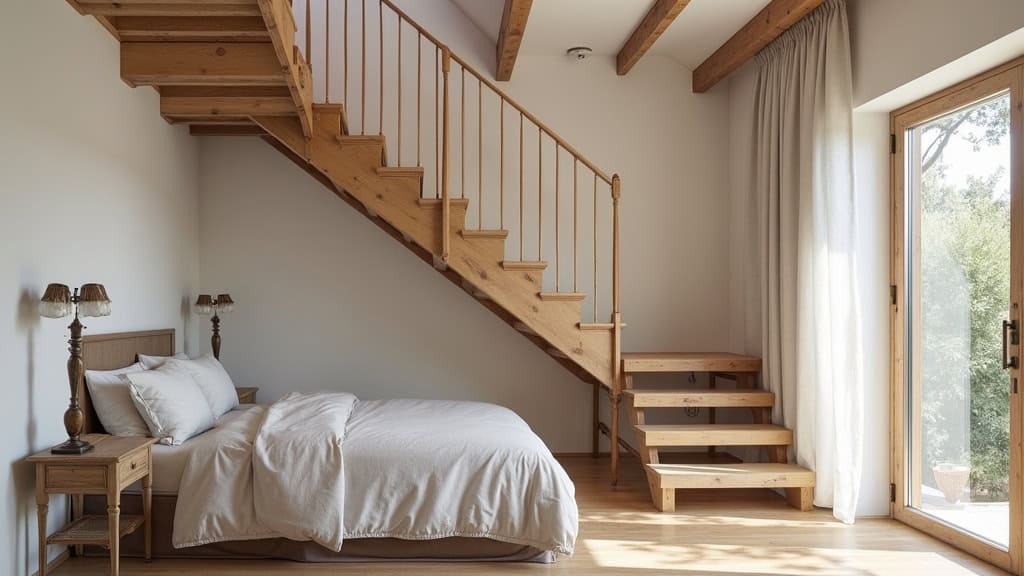 Monte-escalier droit installé dans une maison traditionnelle de Castine-en-Plaine, intégré discrètement sur les marches en bois